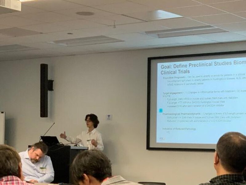 Dr. Maria Weetall presenting on preclinical-to-clinical translation at the Executive Forum