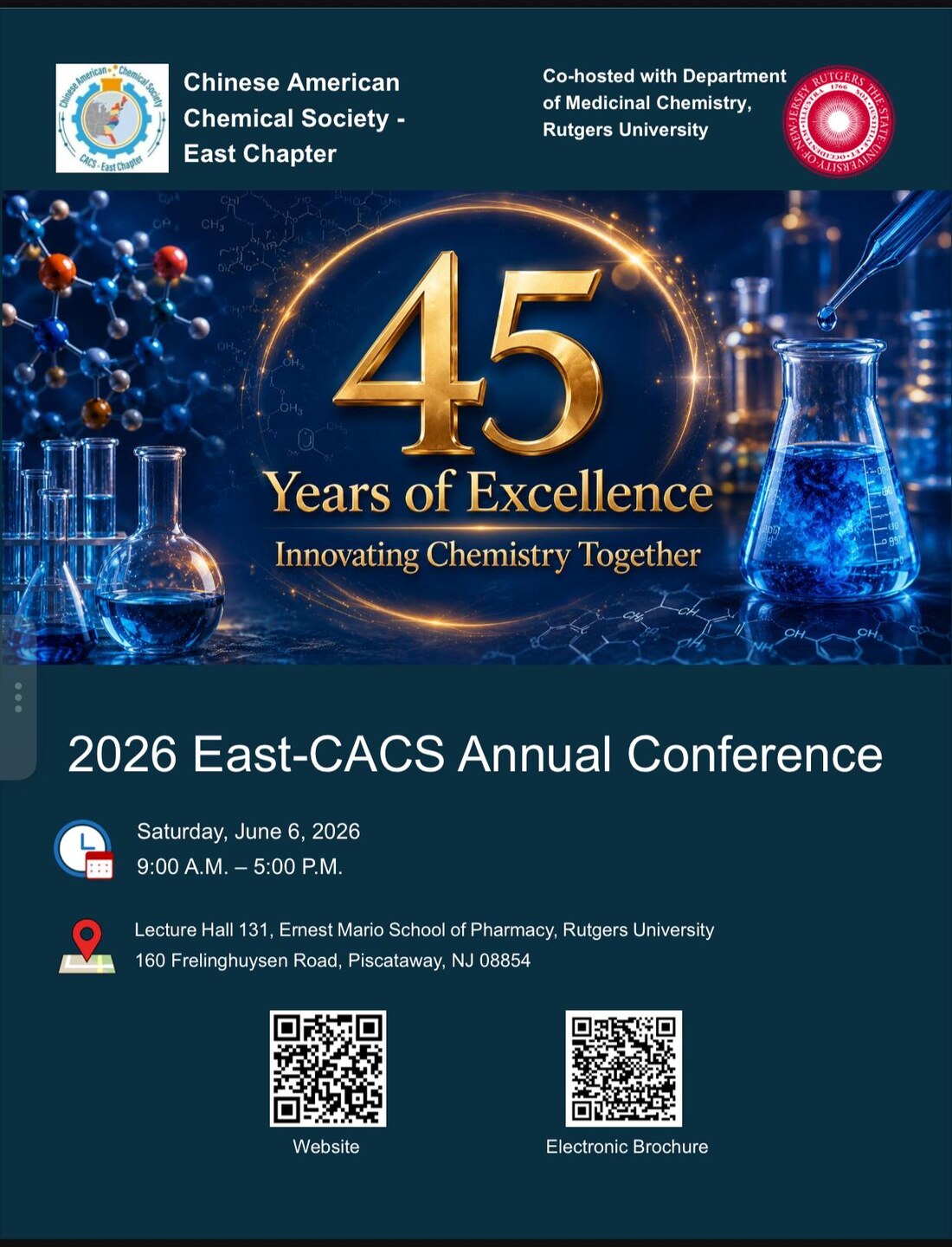 2026 East-CACS Annual Conference — 45 Years of Excellence, June 6, 2026 at Rutgers University
